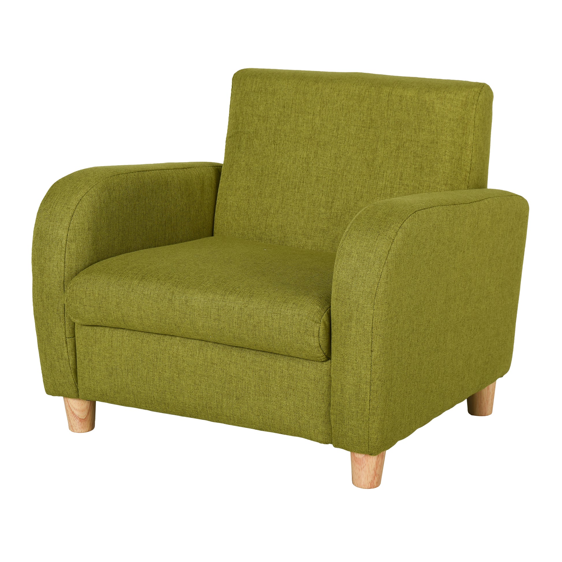 Photo of HOMCOM Children Armchair Mini Sofa Wood Frame Anti-Slip Legs High Back in Back colour on a white background