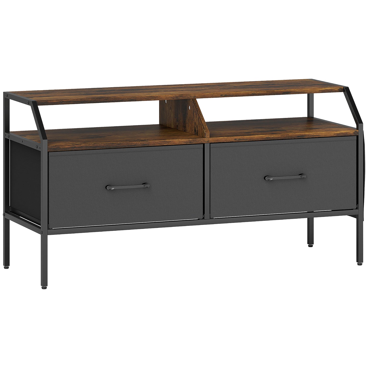 Photo of HOMCOM Industrial-Style TV Stand Cabinet - Brown in Brown colour on a white background