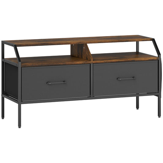Photo of HOMCOM Industrial-Style TV Stand Cabinet - Brown in Brown colour on a white background