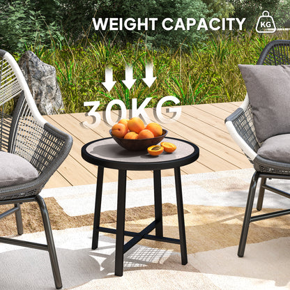 Outsunny round garden table with a 30 kg weight capacity
