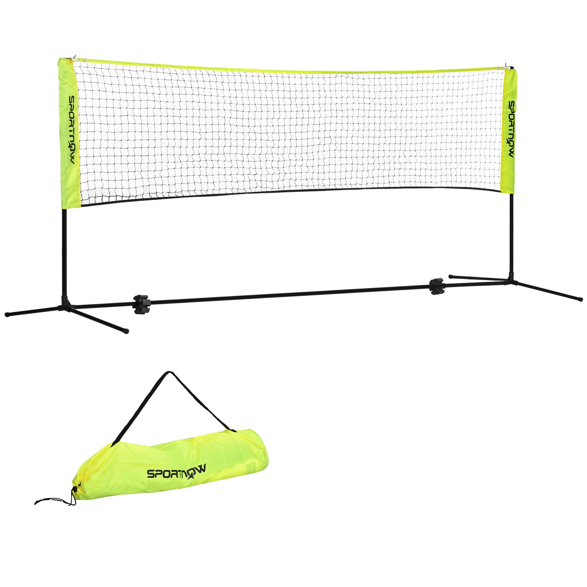 Photo of SPORTNOW 3m Badminton Net, Height Adjustable Outdoor Sports Net, with Carry Bag, for Tennis, Pickleball, Volleyball in Volleyball colour on a white background