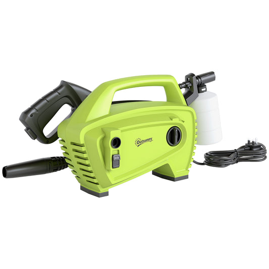 Photo of Outsunny 1600W 130-Bar Pressure Washer - Green in Green colour on a white background