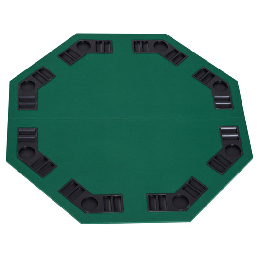 Photo of HOMCOM 1.2m/48 Inches Foldable Poker Table Top 8 Players Blackjack Tables Chip Trays in Trays colour on a white background