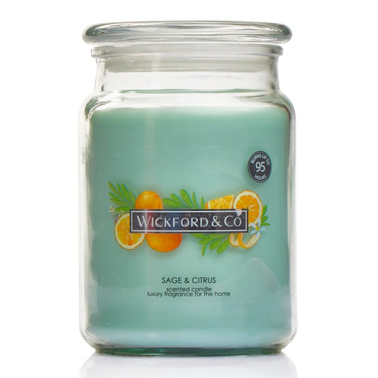 Wickford & Co 18oz Scented Candle – 95hr Burn Time – Long-Lasting Home Fragrance