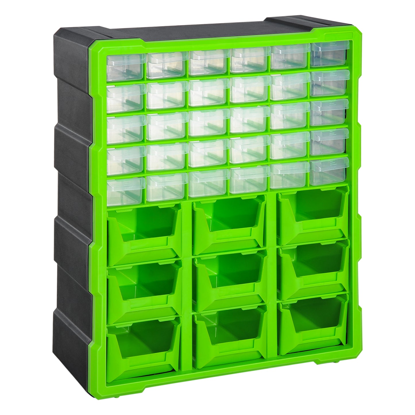 Photo of DURHAND Plastic 39 Drawer Parts Organiser Wall Mount Storage Cabinet Garage Small Nuts Bolts Tool Clear in Clear colour on a white background