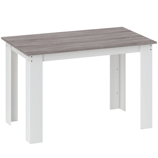 Photo of HOMCOM Dining Table for 4-6 People, Kitchen Table with Wood Effect for Dining Room, Grey in Grey colour on a white background
