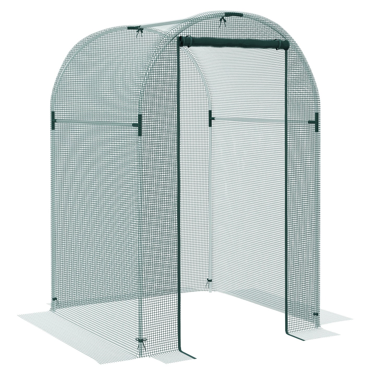 Photo of Outsunny 120 x 120cm Mini Polytunnel Greenhouse in Greenhouse colour on a white background