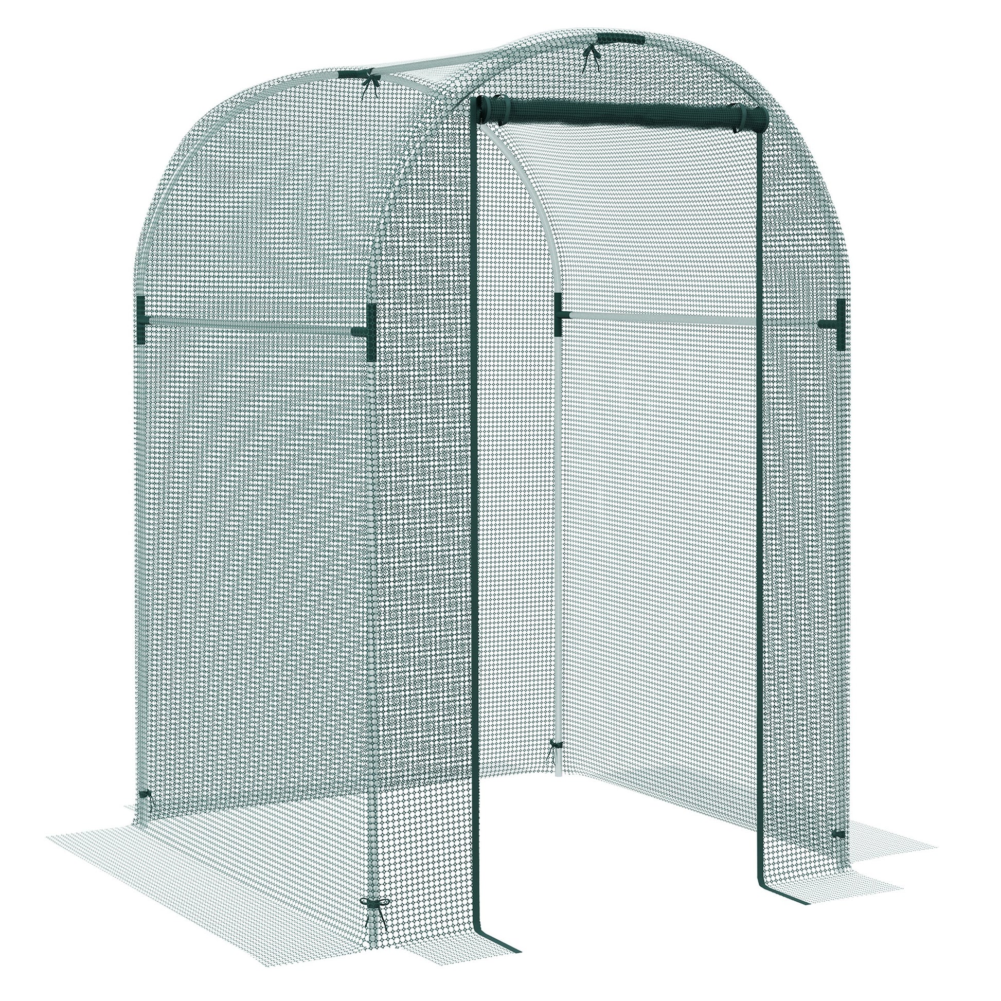 Photo of Outsunny 120 x 120cm Mini Polytunnel Greenhouse in Greenhouse colour on a white background