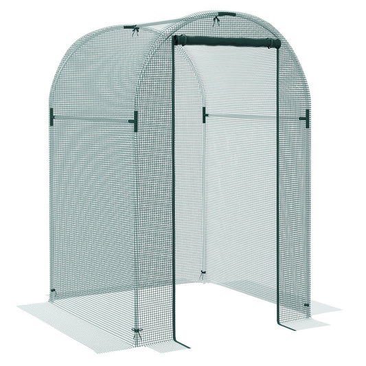 Photo of Outsunny 120 x 120cm Mini Polytunnel Greenhouse in Greenhouse colour on a white background