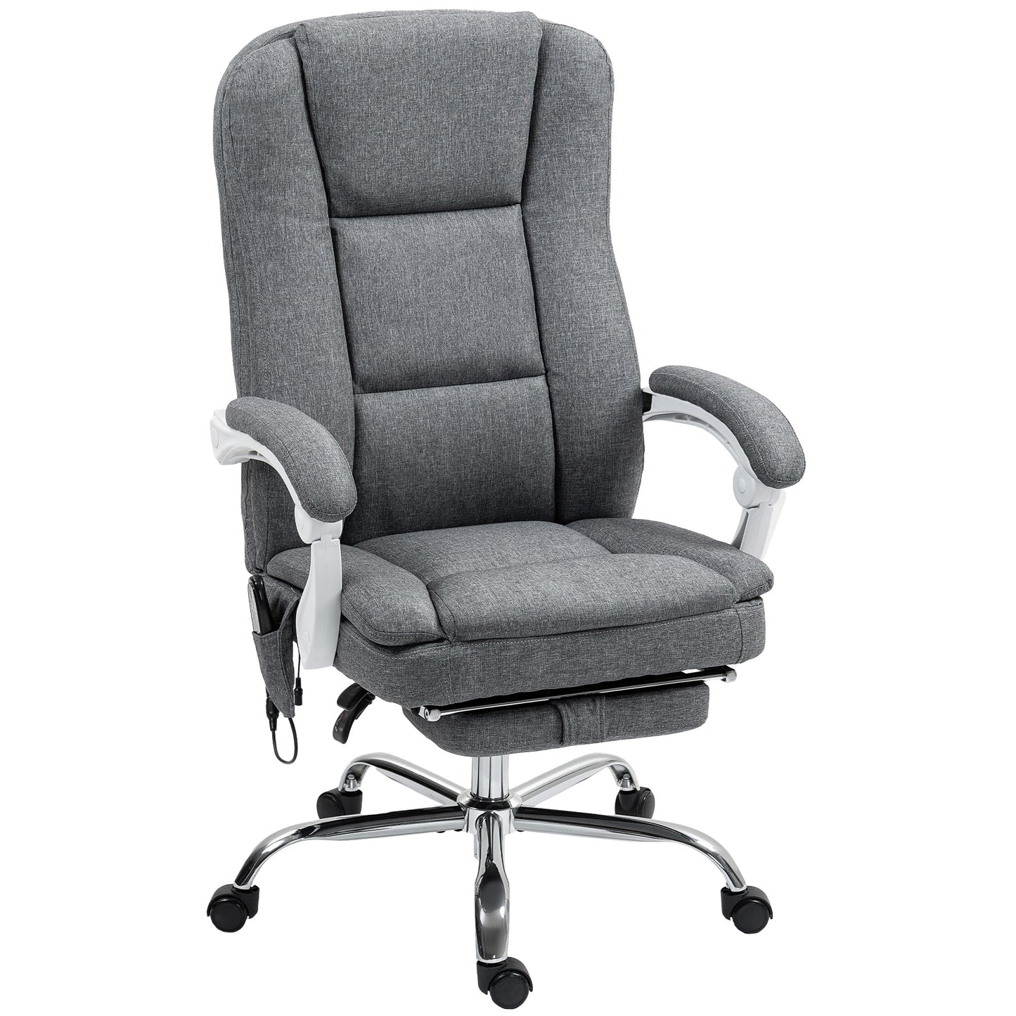 Photo of HOMCOM Six-Point Office Massage Chair, with Heat - Grey in Grey colour on a white background