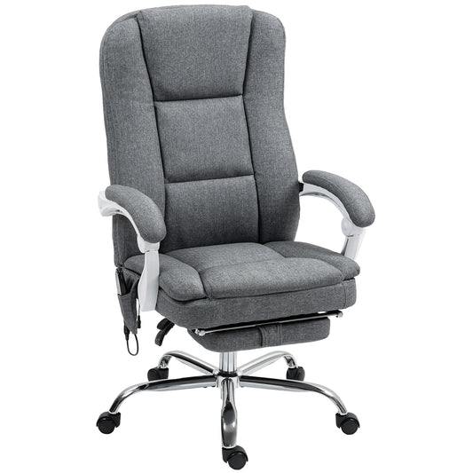 Photo of HOMCOM Six-Point Office Massage Chair, with Heat - Grey in Grey colour on a white background
