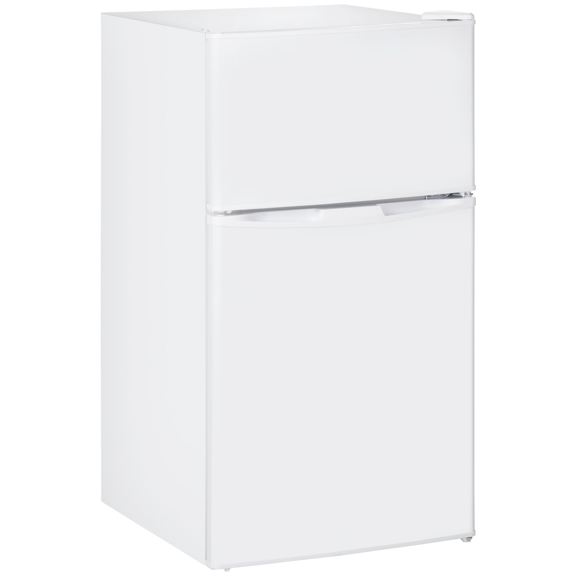 Photo of HOMCOM 88L Under Counter Fridge Freezer, Small Refrigerator with 5-Setting, 3 Star Freezer Rating, White in White colour on a white background
