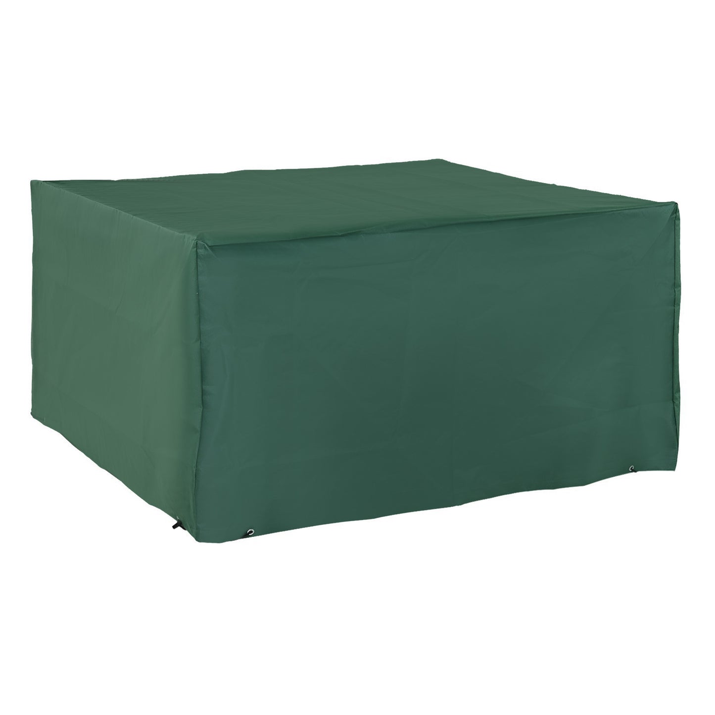 Photo of Outsunny Outdoor Garden Furniture Cover Waterproof, Anti-UV 600D Heavy Duty Oxford Fabric Patio Furniture Cover for Rectangular Sofa Table Set, Green, 135 x 135 x 75 cm in cm colour on a white background