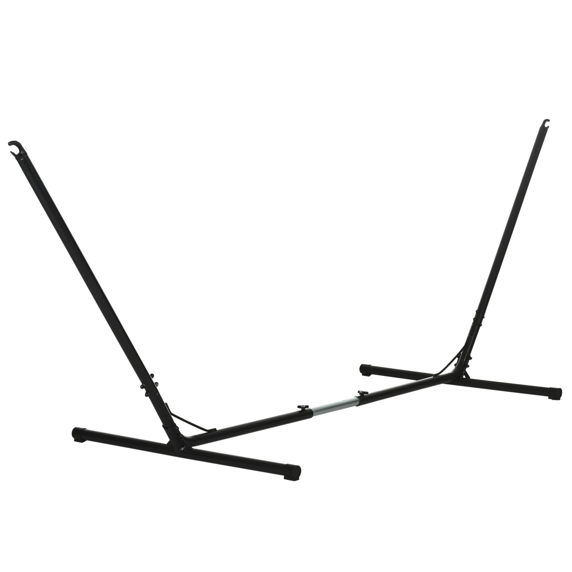 Photo of Outsunny 3.1–3.8m Adjustable Universal Hammock Stand Metal Frame Garden Camping Picnic Outdoor Patio Replacement – Stand Only in Only colour on a white background