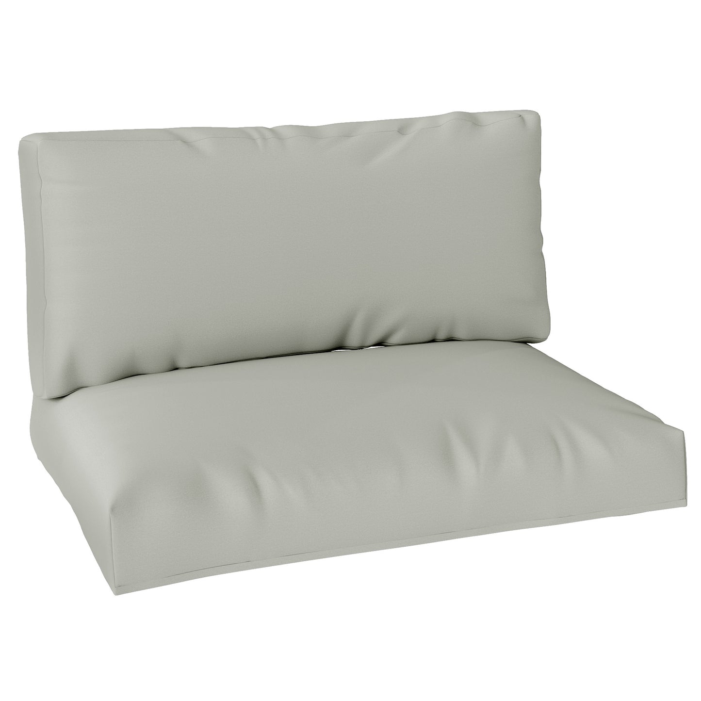 Photo of Outsunny Two Piece Seat Pallet and Back Cushions - Light Grey in Grey colour on a white background