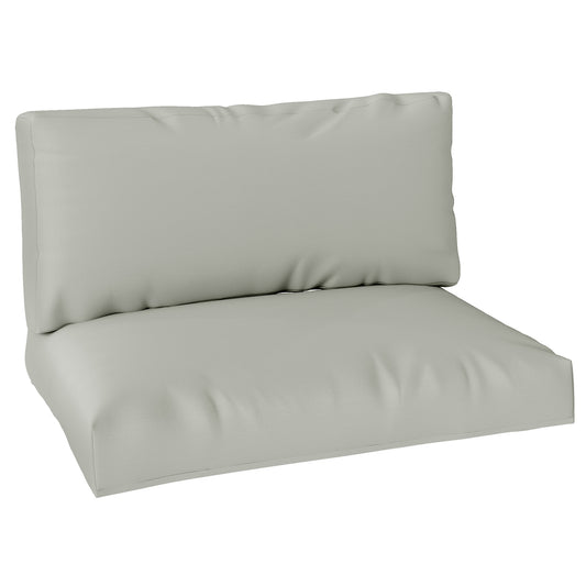 Photo of Outsunny Two Piece Seat Pallet and Back Cushions - Light Grey in Grey colour on a white background