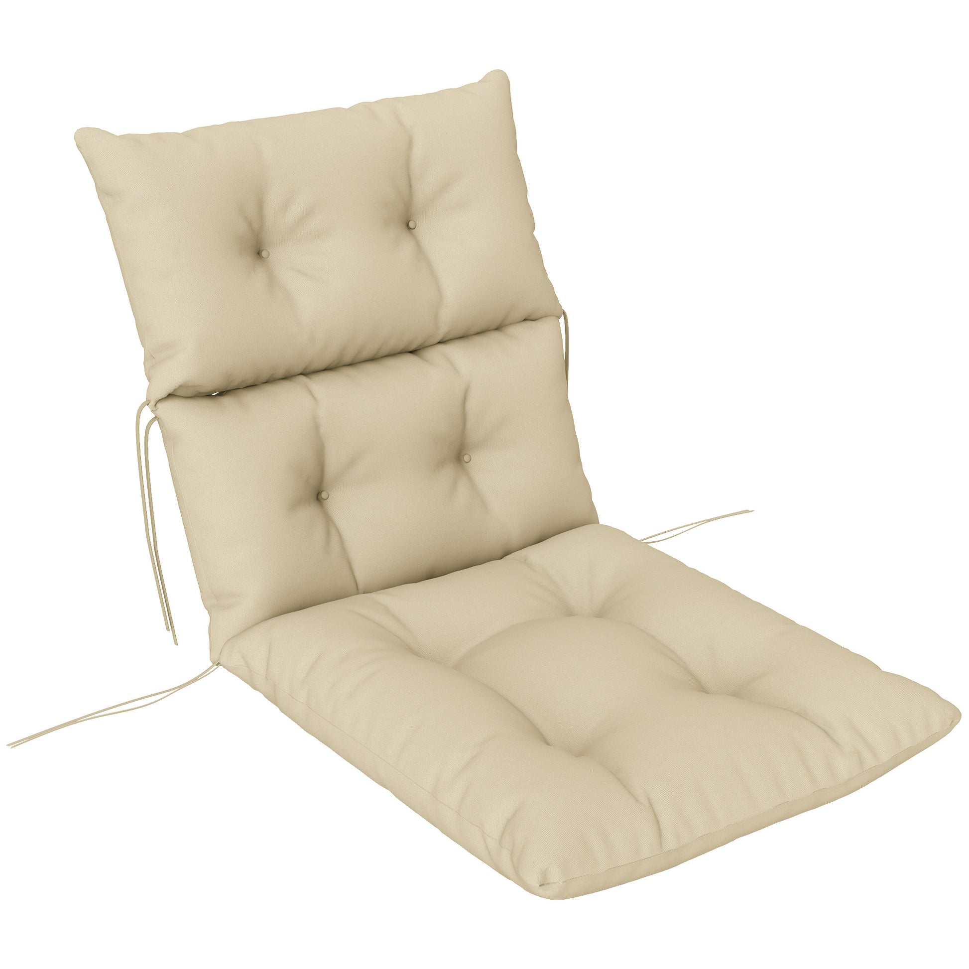 Photo of Outsunny 115 x 56cm Rocking Chair Padded Seat Cushion - Beige in Beige colour on a white background