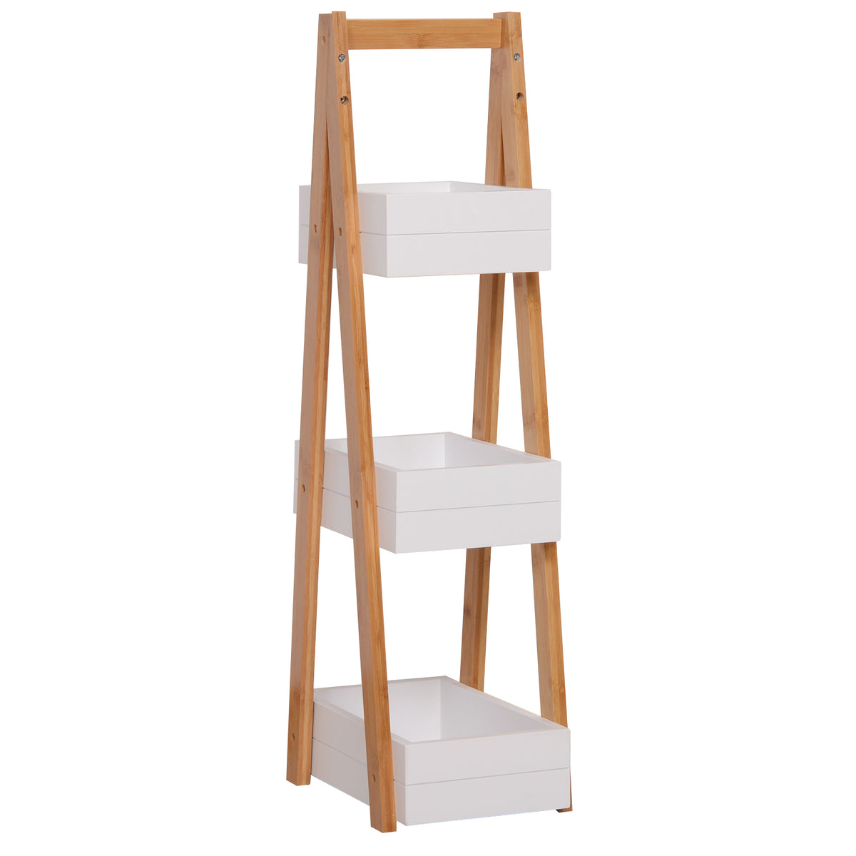 Photo of HOMCOM 3 Tier Bathroom Shower Caddy Freestanding Rack Storage Unit Shelf Organiser in Organiser colour on a white background