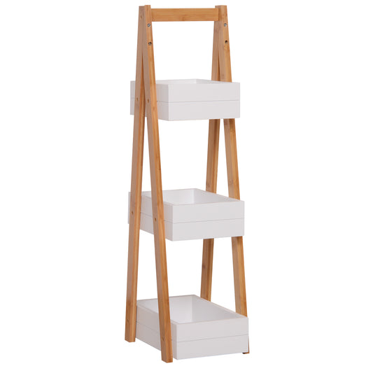 Photo of HOMCOM 3 Tier Bathroom Shower Caddy Freestanding Rack Storage Unit Shelf Organiser in Organiser colour on a white background