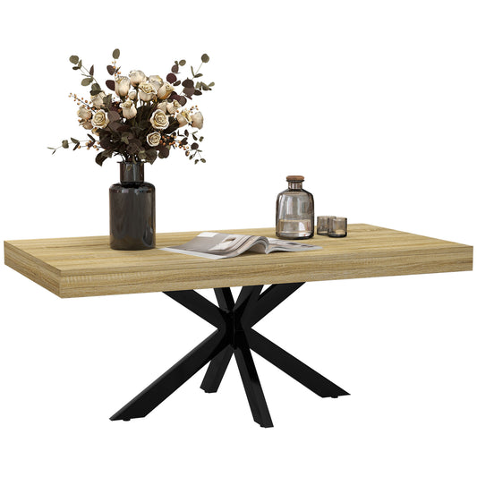 Photo of HOMCOM Bold Rustic Block Coffee Table - Wood-Effect in Wood-Effect colour on a white background