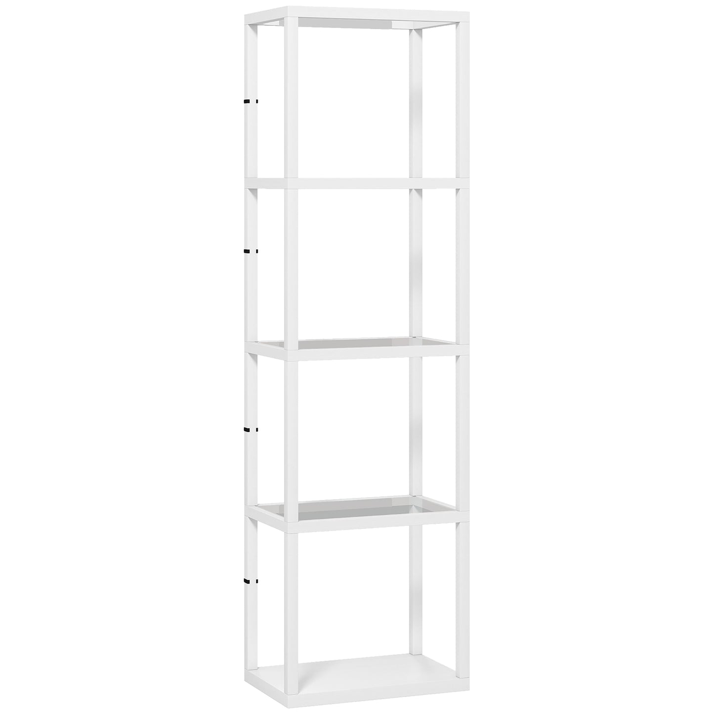 Photo of HOMCOM Four-Shelf Floor Lamp - White in White colour on a white background