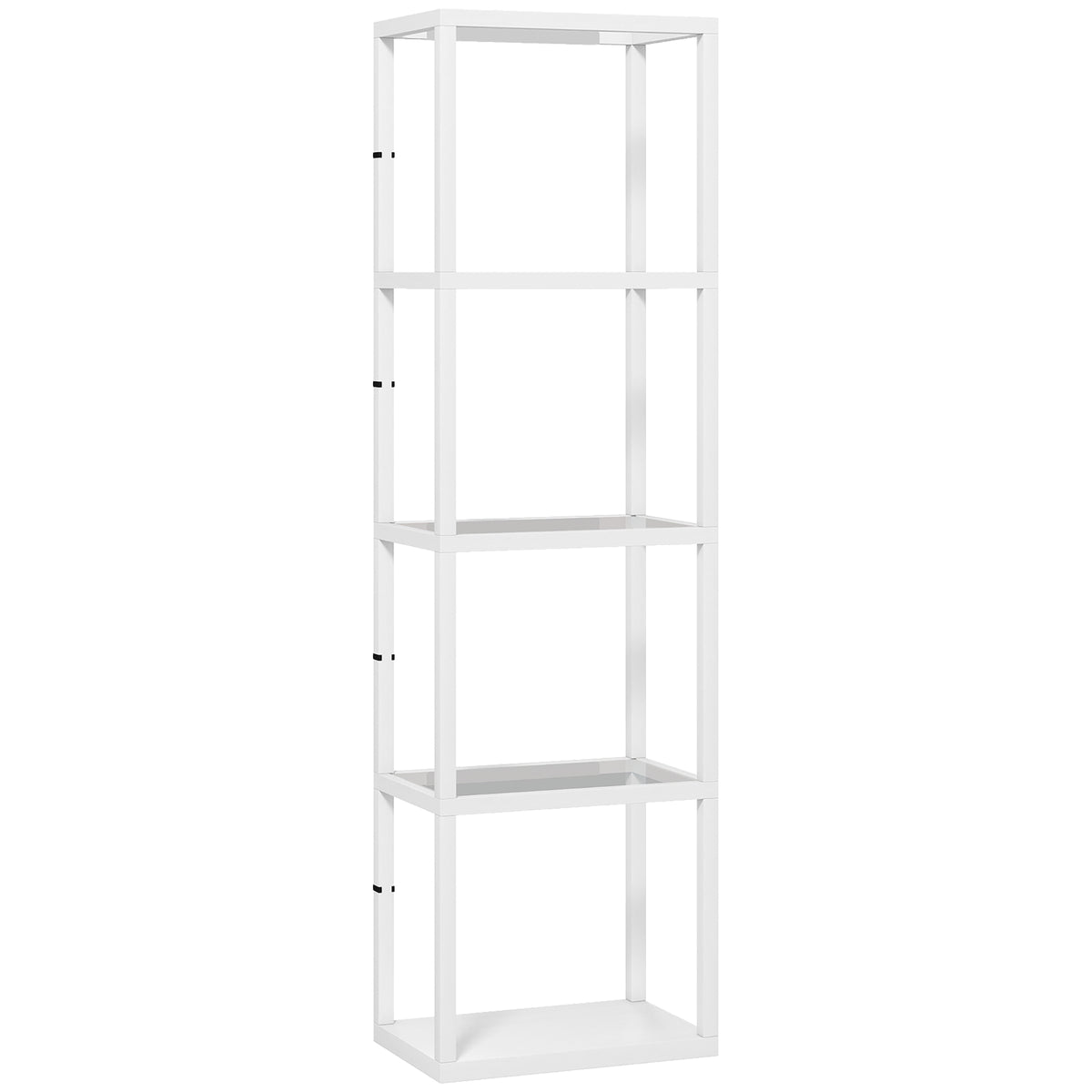 Photo of HOMCOM Four-Shelf Floor Lamp - White in White colour on a white background