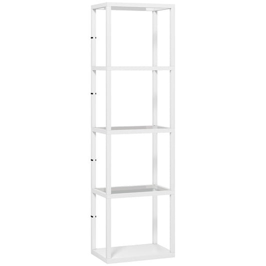 Photo of HOMCOM Four-Shelf Floor Lamp - White in White colour on a white background