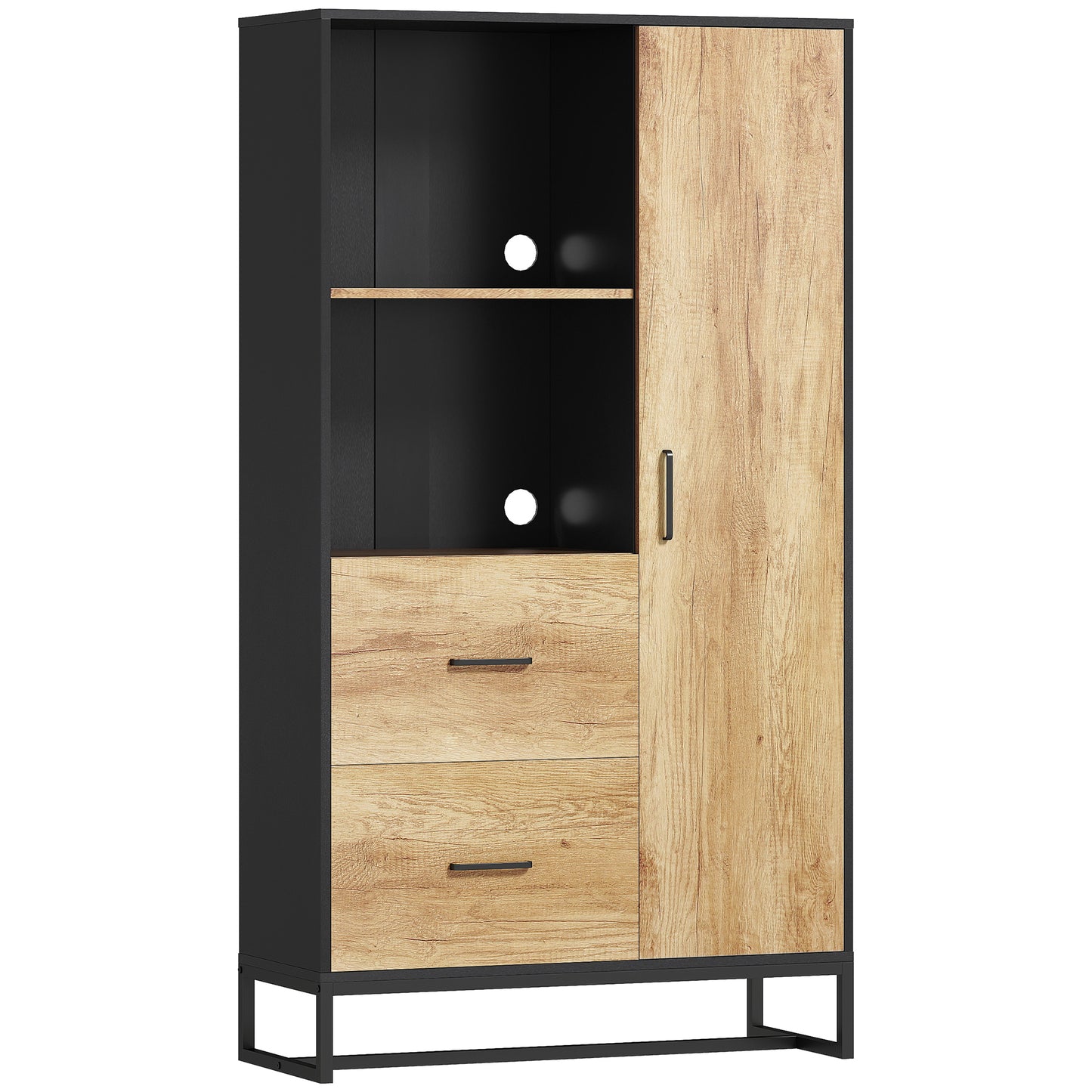 Photo of HOMCOM Tall Kitchen Cupboard, Freestanding Kitchen Pantry Cabinet with Adjustable Shelves, Drawers and Soft Close Door, 160cm in 160cm colour on a white background