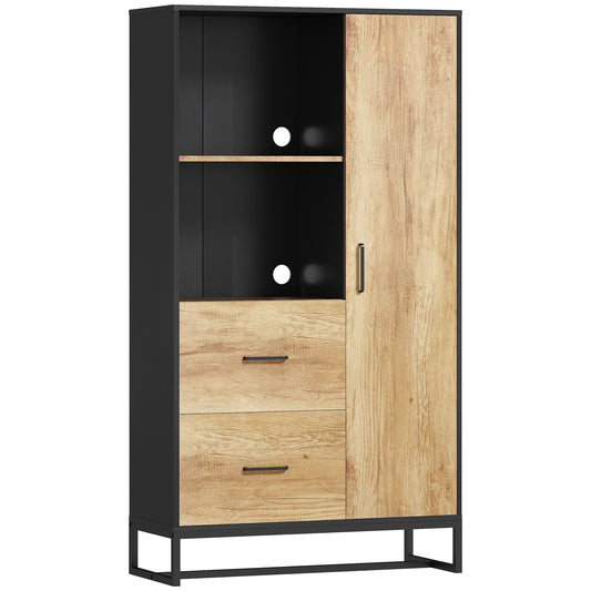 Photo of HOMCOM Tall Kitchen Cupboard, Freestanding Kitchen Pantry Cabinet with Adjustable Shelves, Drawers and Soft Close Door, 160cm in 160cm colour on a white background