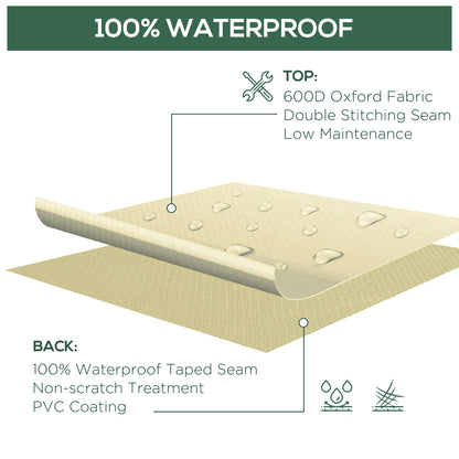 Outsunny waterproof furniture cover fabric with PVC coating and taped seams