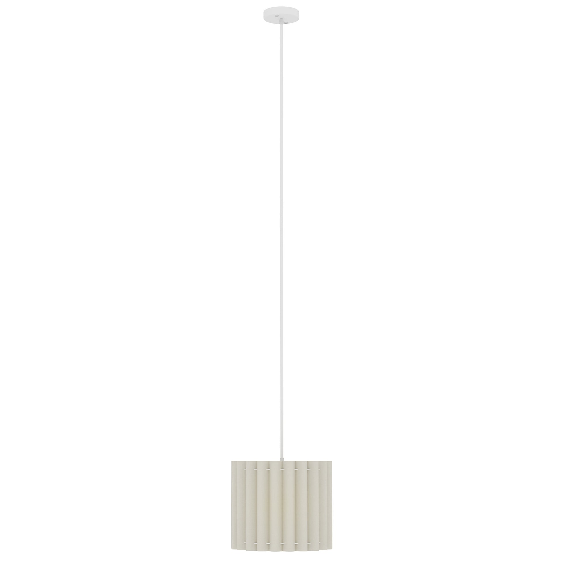Photo of HOMCOM Linen Pendant Light, Bedside Ceiling Lamps with E27 Bulb, Modern Hanging Lights for Living Room, Bedroom, Kitchen, Hallway, White in White colour on a white background