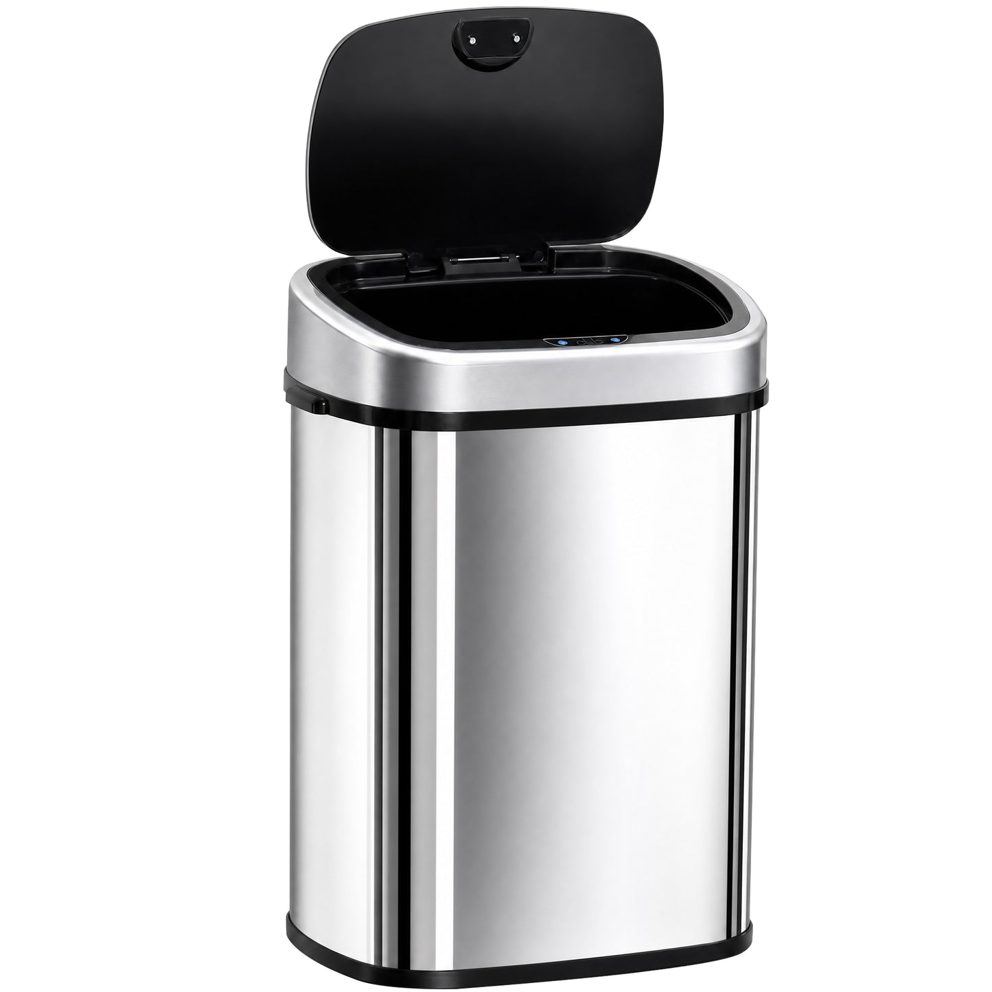 Photo of HOMCOM 48L Motion Sensor Bin, Automatic Touchless Rubbish Bin with Fingerprint Resistant Stainless Steel for Kitchen, Hygienic Gyms, Home Office Use, Silver Tone in Tone colour on a white background