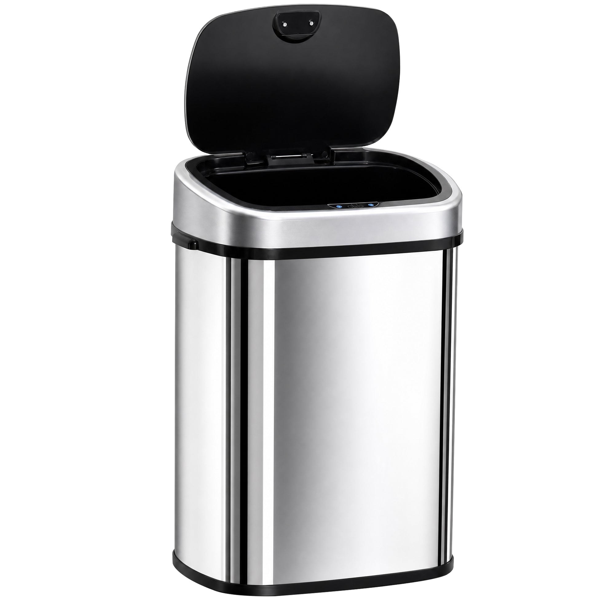 Photo of HOMCOM 48L Motion Sensor Bin, Automatic Touchless Rubbish Bin with Fingerprint Resistant Stainless Steel for Kitchen, Hygienic Gyms, Home Office Use, Silver Tone in Tone colour on a white background