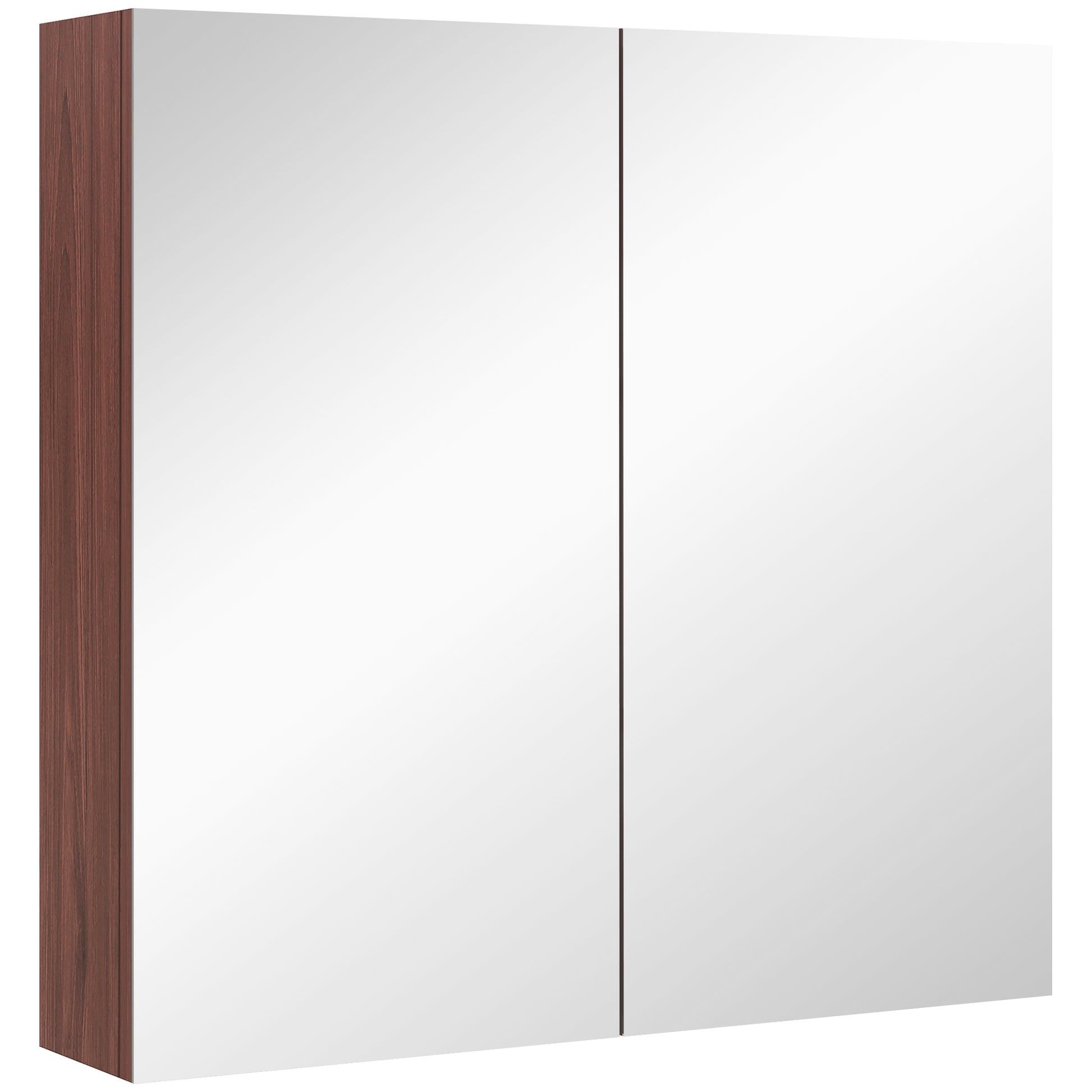 Photo of kleankin Double Door Bathroom Mirror Cabinet, Wall Mounted Bathroom Storage Cabinet, Soft Closing, 63L x 60Hcm in 60Hcm colour on a white background