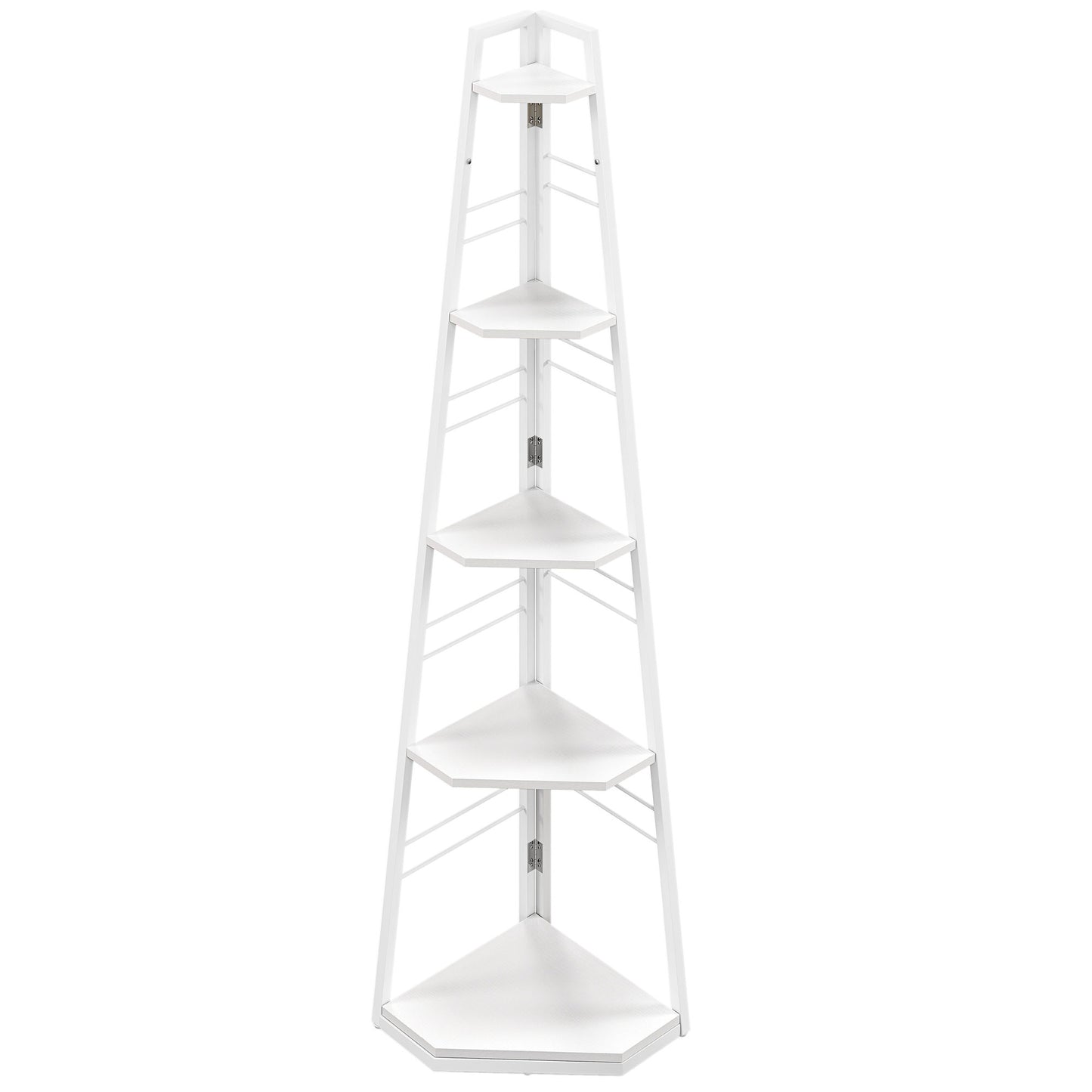 Photo of HOMCOM Five-Tier Corner Shelf - White in White colour on a white background