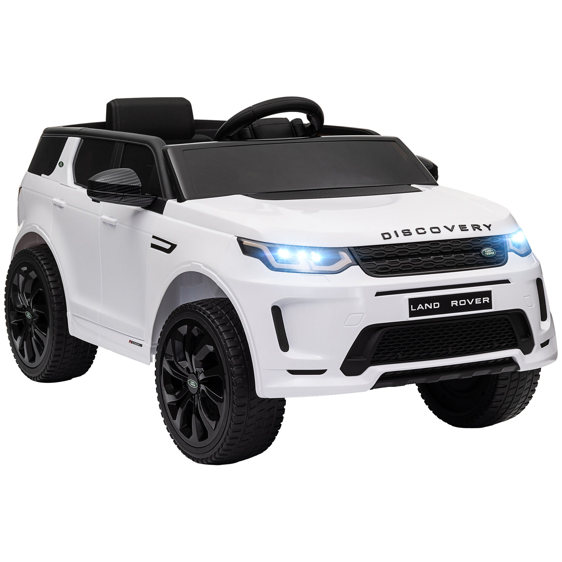 Photo of AIYAPLAY Licensed Land Rover Discovery Sport, 12V Kids Ride on Car w/ Remote Control, Lights, Music, Horn, for 3-6 Years, White in White colour on a white background