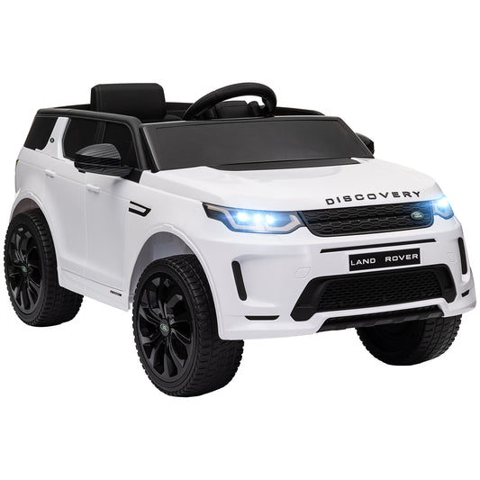Photo of AIYAPLAY Licensed Land Rover Discovery Sport, 12V Kids Ride on Car w/ Remote Control, Lights, Music, Horn, for 3-6 Years, White in White colour on a white background
