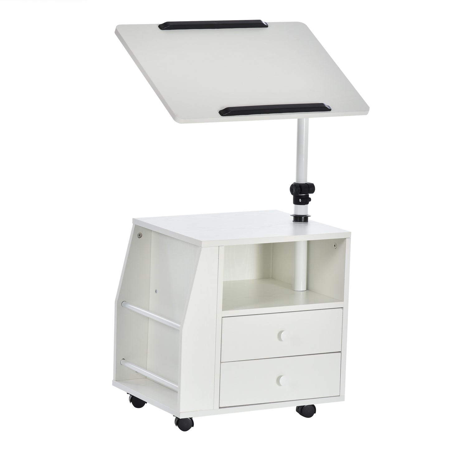 Photo of HOMCOM Functional Swivel Bedside Table End Table Side Table for Living Room Nightstand for Bedroom in Bedroom colour on a white background