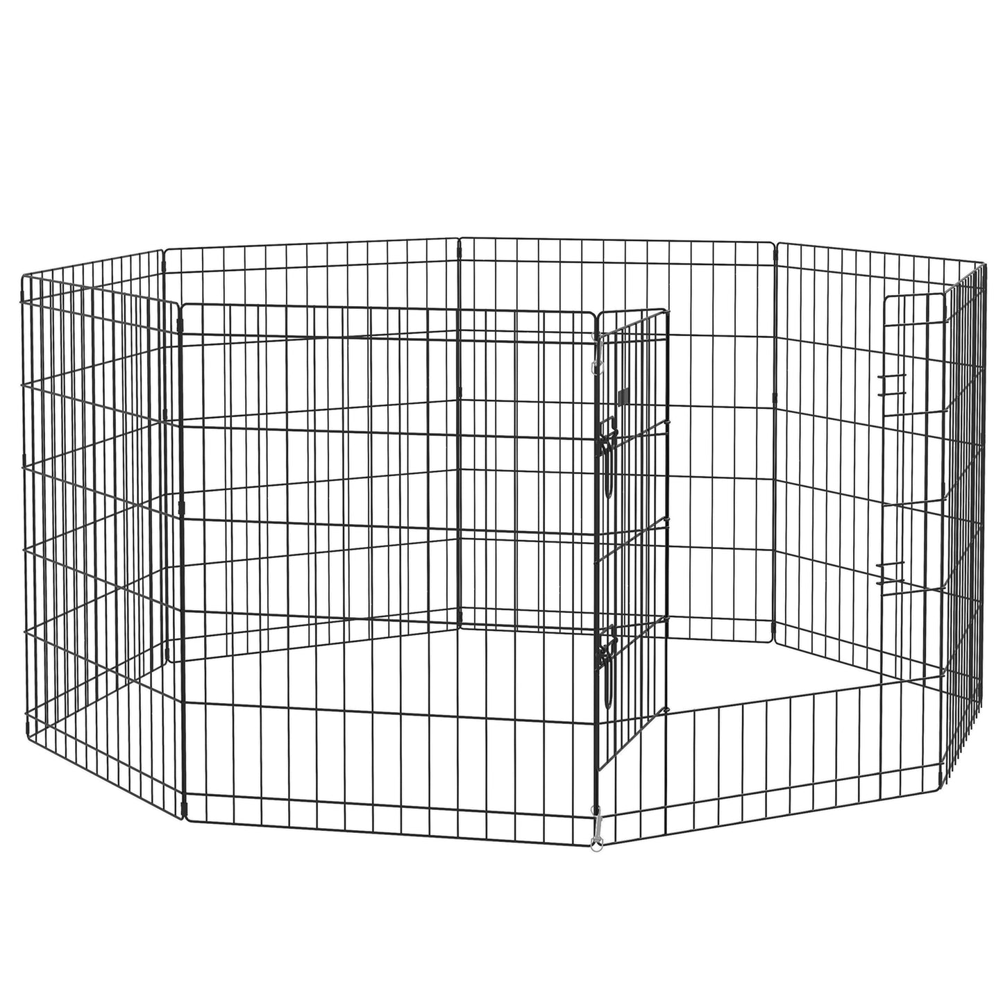 Photo of PawHut 8 Panel DIY Dog Pen with Door, for Dogs, Small Animals, Indoor/Outdoor Use, 76cm High in High colour on a white background
