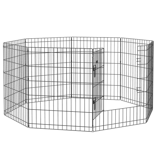 Photo of PawHut 8 Panel DIY Dog Pen with Door, for Dogs, Small Animals, Indoor/Outdoor Use, 76cm High in High colour on a white background