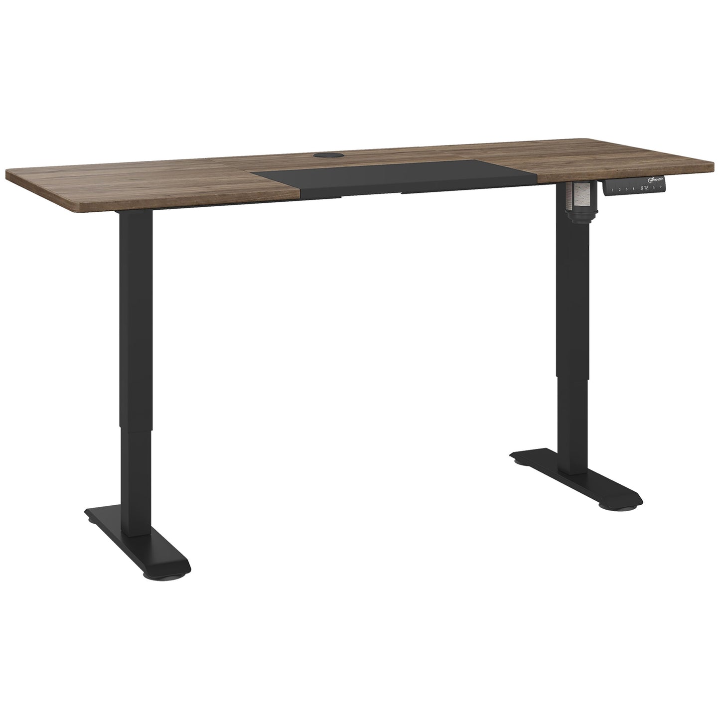Photo of Vinsetto 72-116cm Adjustable Electric Standing Desk, with LED Display - Black in Black colour on a white background