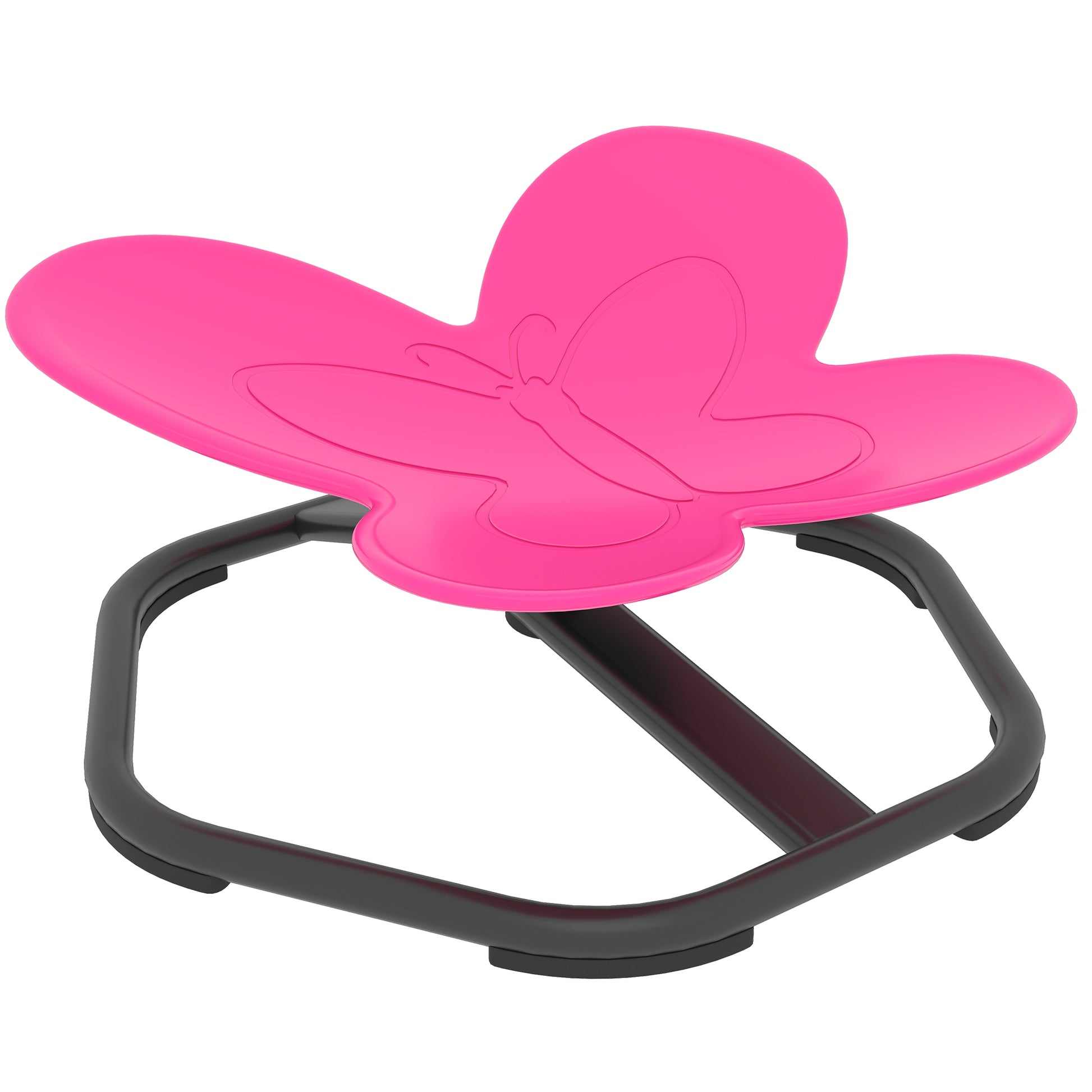 Photo of AIYAPLAY Butterfly-Shaped-kids Swivel Chair, Sensory Spinning Chair for Balance, Coordination Training, Pink in Pink colour on a white background