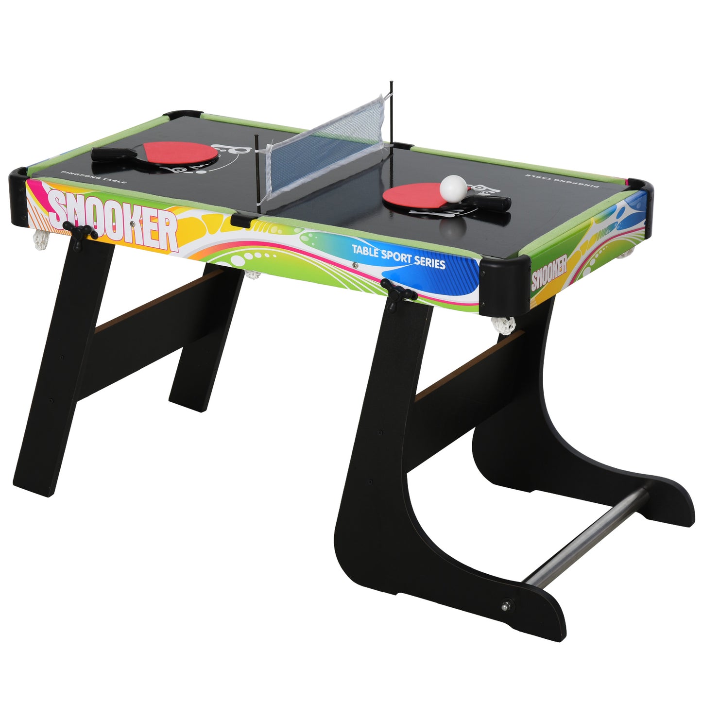 Photo of HOMCOM Folding Multi Gaming Table 4 in 1 Hockey, Football Table, Table Tennis, Billiards For Play Fun in Fun colour on a white background