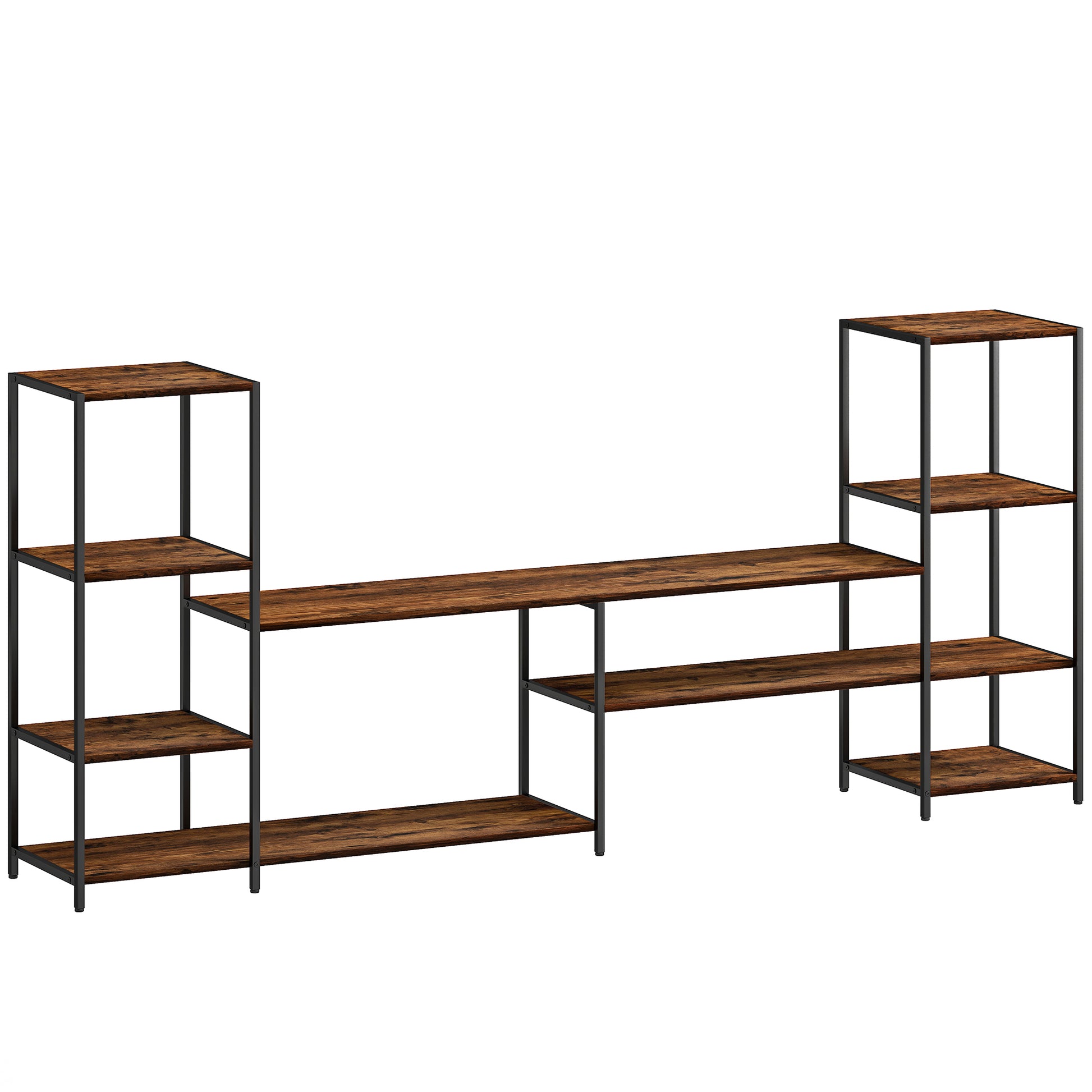 Photo of HOMCOM TV Unit for TVs up to 60 Inches, Industrial TV Stand with Storage Shelves, Entertainment Centre for Living Room, Bedroom in Bedroom colour on a white background