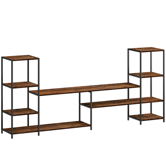 Photo of HOMCOM TV Unit for TVs up to 60 Inches, Industrial TV Stand with Storage Shelves, Entertainment Centre for Living Room, Bedroom in Bedroom colour on a white background