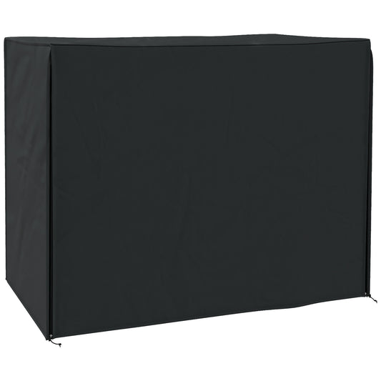 Photo of Outsunny 220 x 125cm Three-Seater Swing Chair Protective Cover - Black in Black colour on a white background