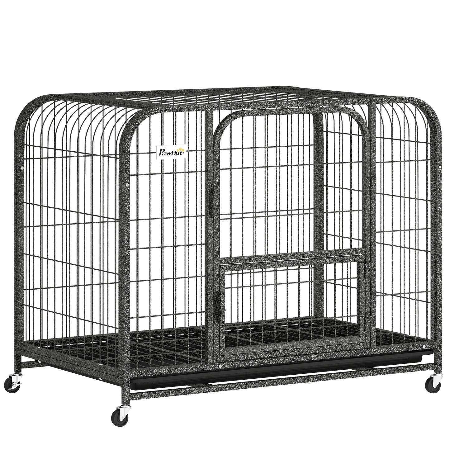 Photo of PawHut Heavy Duty Dog Crate,93 x 58 x 76 cm, Large Dog Cage for Small to Medium Breeds in Breeds colour on a white background