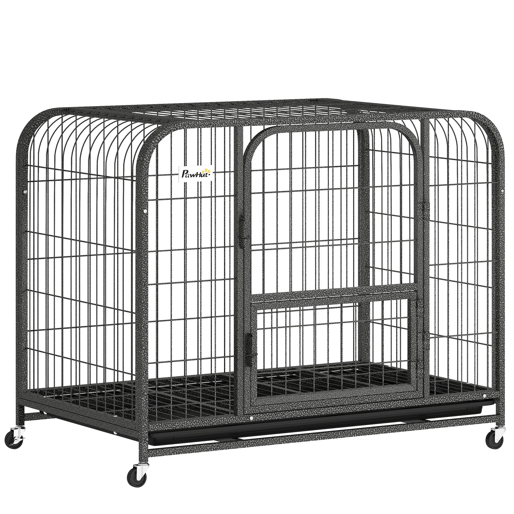 Photo of PawHut Heavy Duty Dog Crate,93 x 58 x 76 cm, Large Dog Cage for Small to Medium Breeds in Breeds colour on a white background
