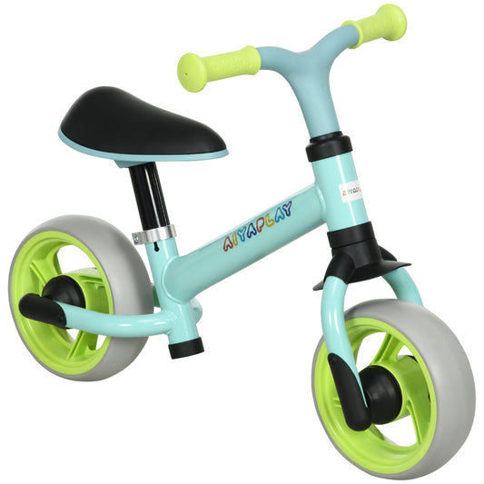 Photo of AIYAPLAY 8" Balance Bike, Lightweight Training Bike for Children, with Adjustable Seat, EVA Wheels, Easy installation - Green in Green colour on a white background