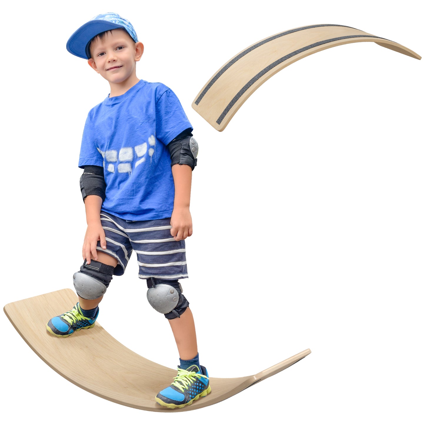 Photo of AIYAPLAY Wooden Balance Board for Children 3-8 Years Old, Natural Tone in Tone colour on a white background